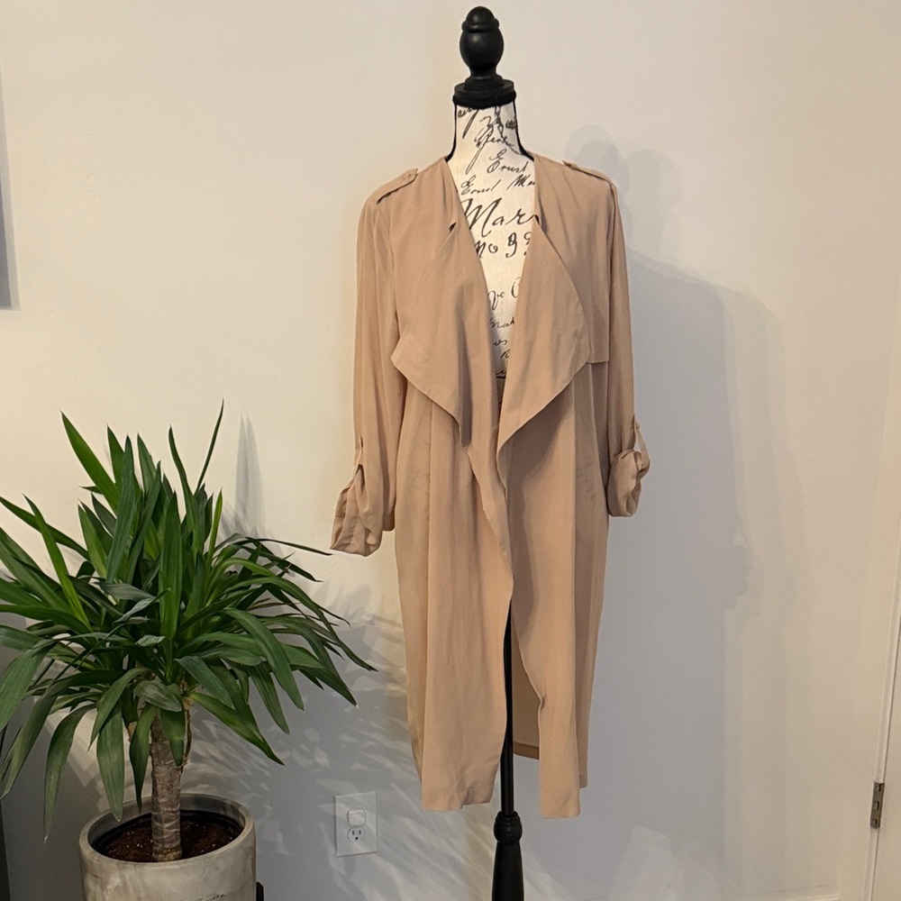 NWT! Bebe Warm Taupe Women's Sheer Jacket